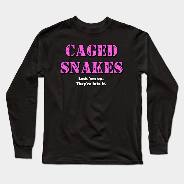 Caged Snakes Long Sleeve T-Shirt by bearclawbillie